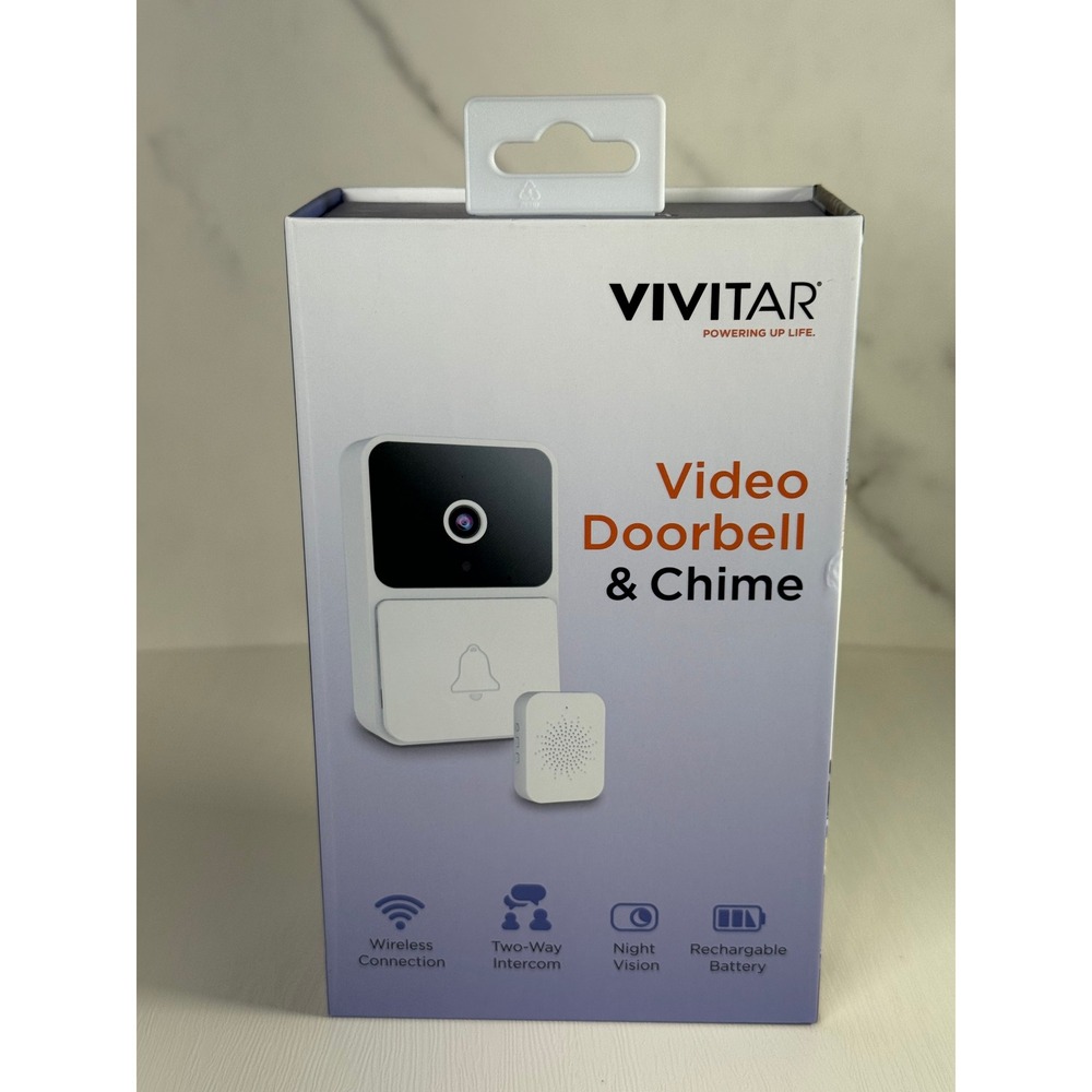 Vivitar Video Doorbell and Chime Wireless Smart Security with USB Chime Kit